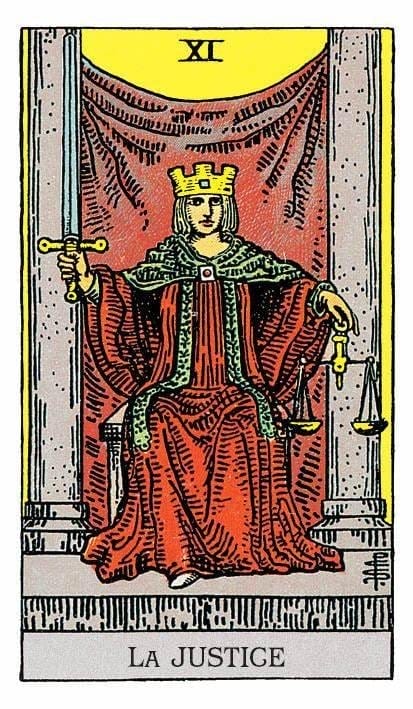 You are currently viewing la signification complète de la justice dans le tarot de Marseille